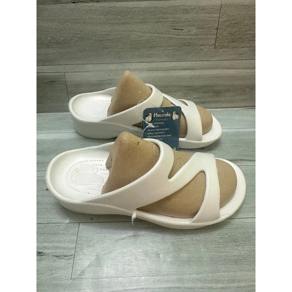 Hounds Kids White Slide Sandals size 9/M